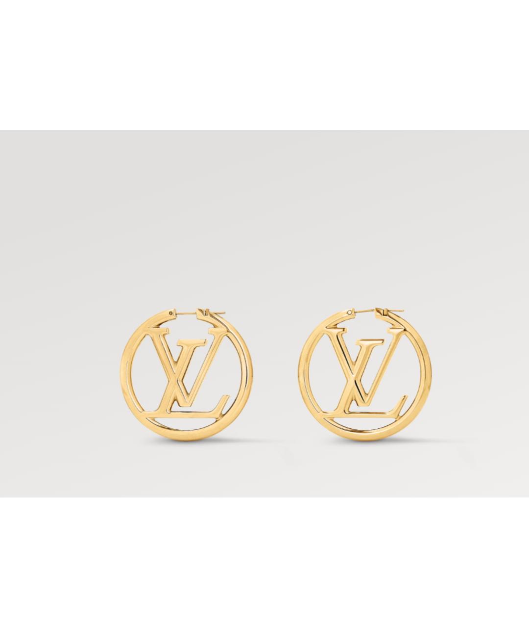 LOUIS VUITTON Золотые латунные серьги, фото 4