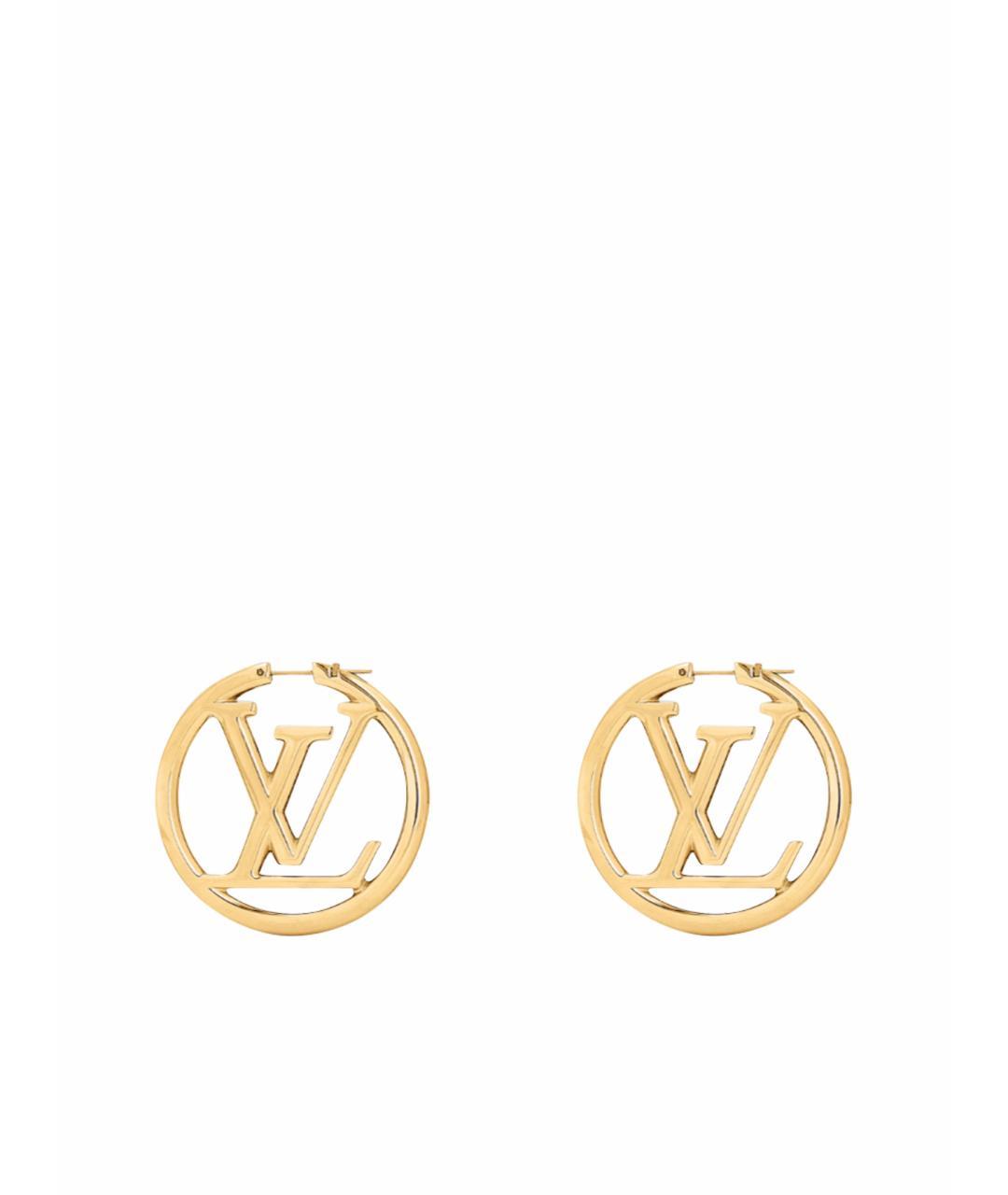 LOUIS VUITTON Золотые латунные серьги, фото 1