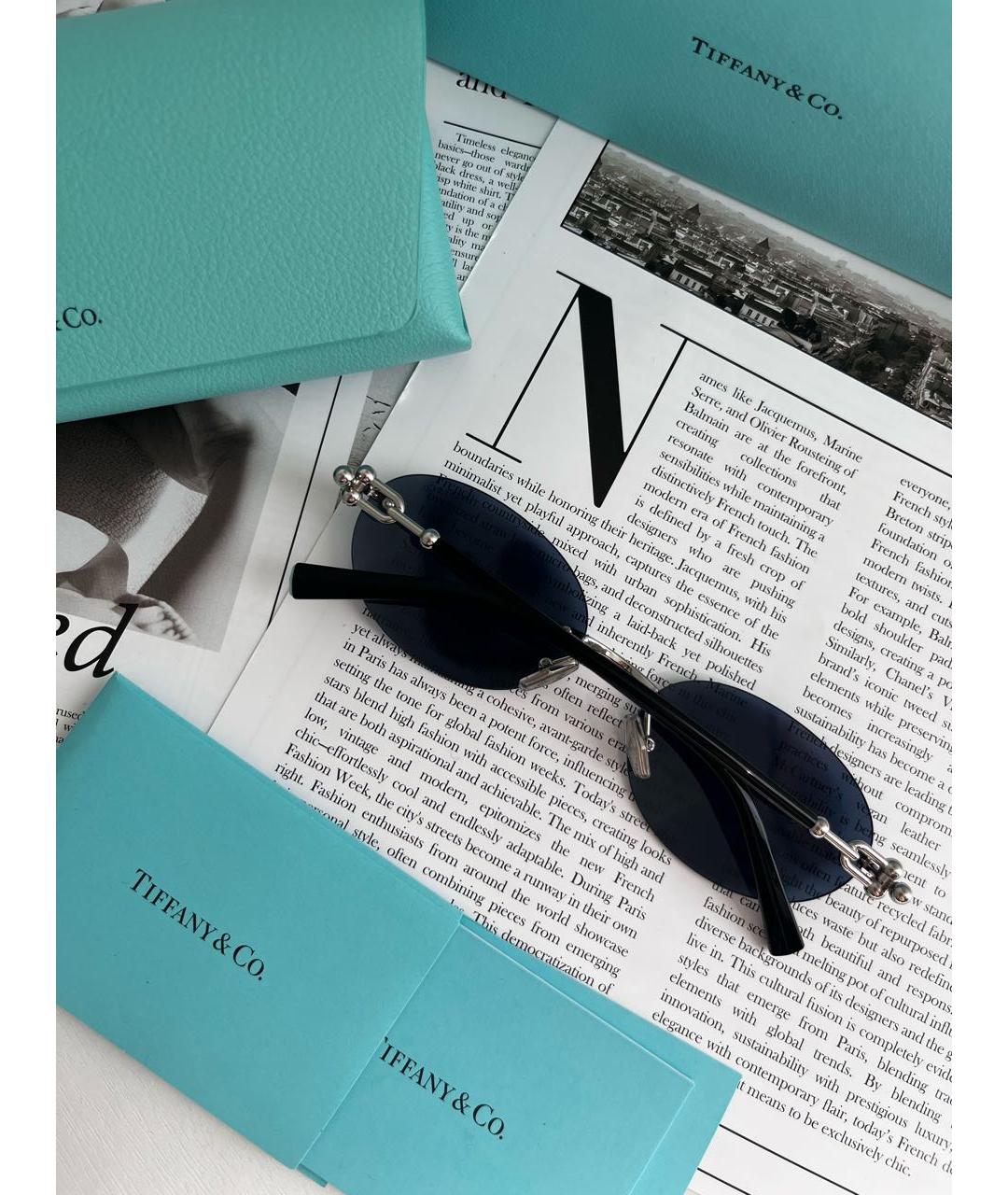 TIFFANY&CO Темно-синие солнцезащитные очки, фото 3
