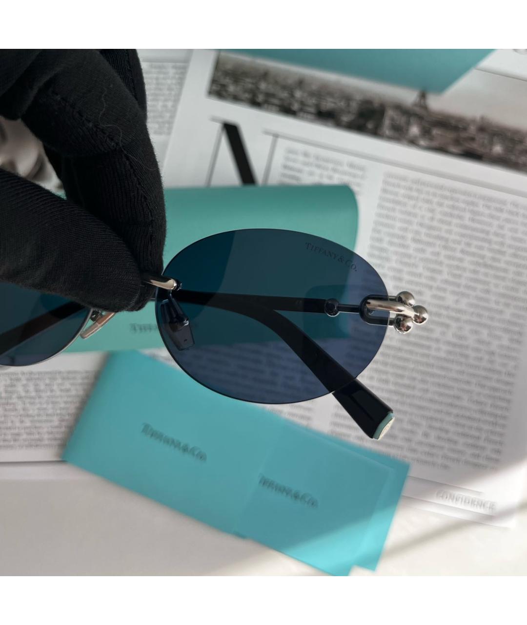 TIFFANY&CO Темно-синие солнцезащитные очки, фото 6