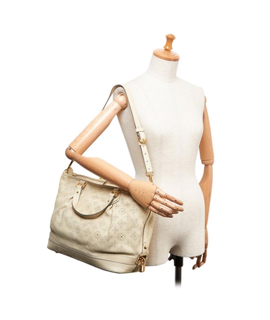 LOUIS VUITTON Бирюзовая кожаная сумка с короткими ручками, фото 7