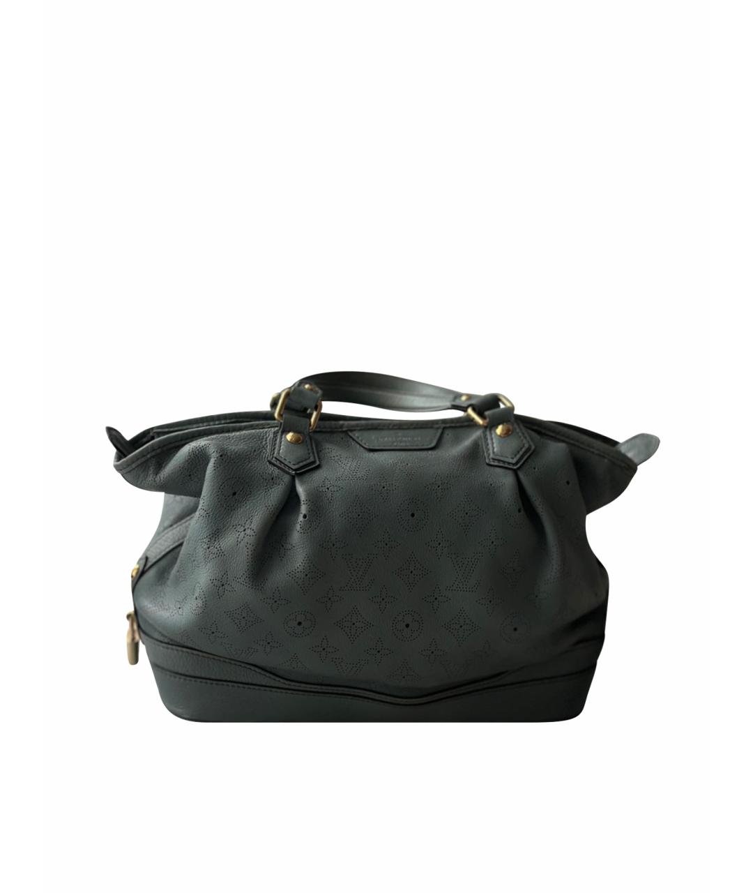 LOUIS VUITTON Бирюзовая кожаная сумка с короткими ручками, фото 1