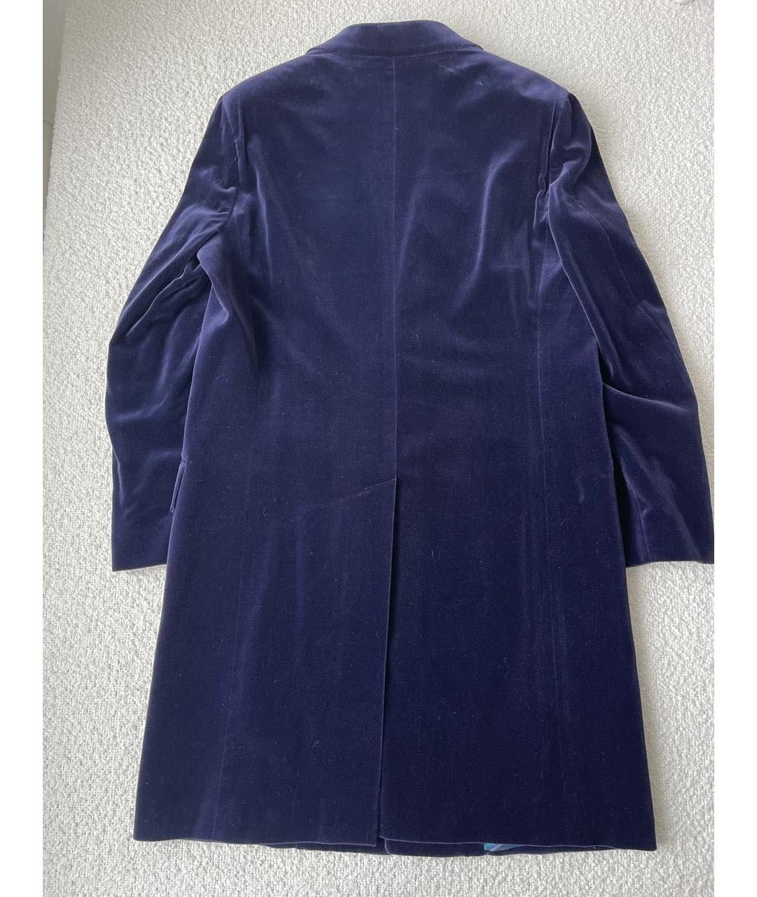 ETRO Синее бархатное пальто, фото 2