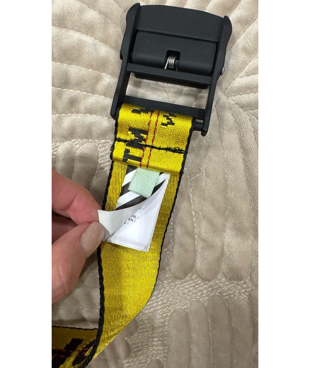 OFF-WHITE Желтый ремень, фото 6
