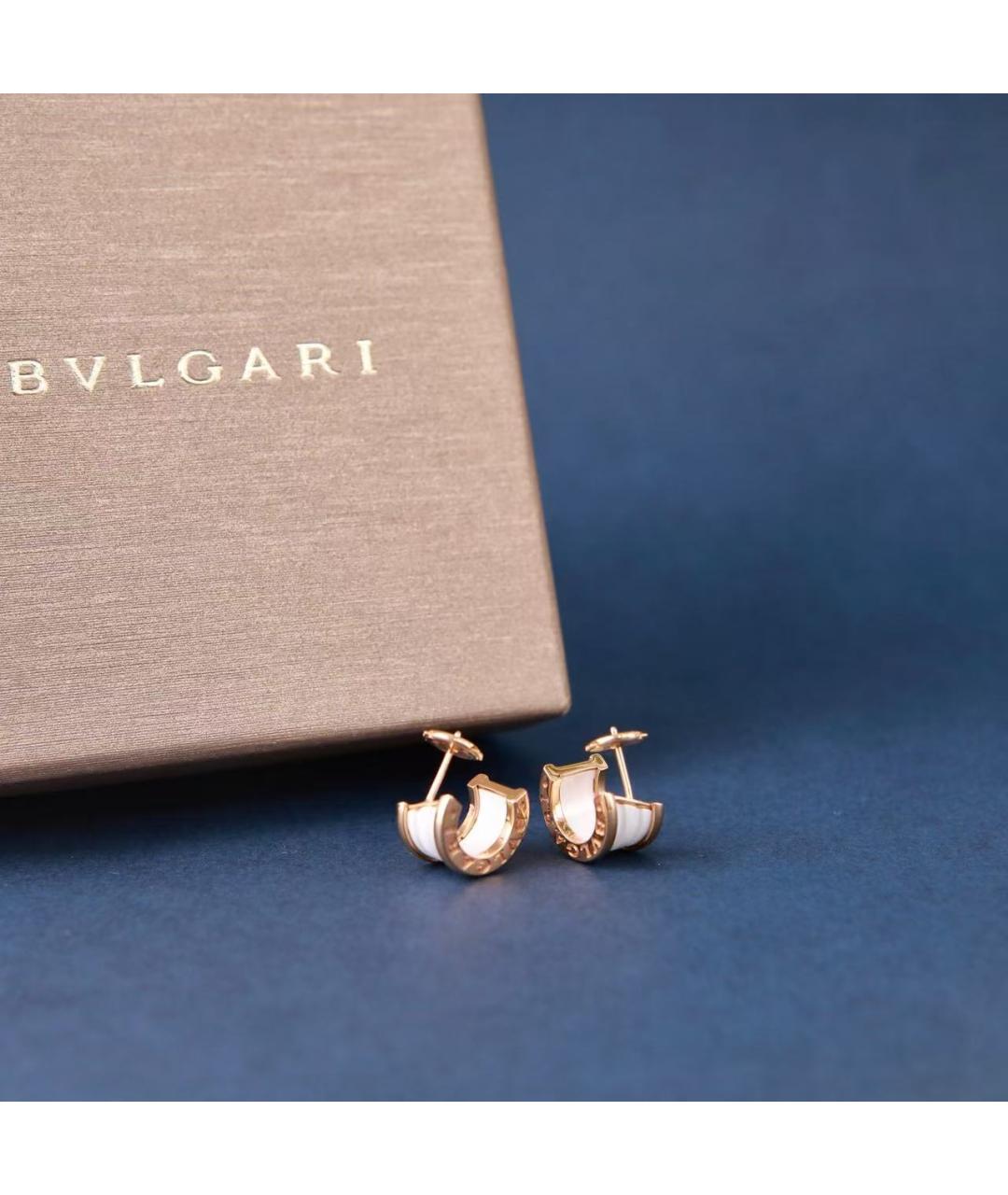 BVLGARI Золотые серьги из розового золота, фото 3