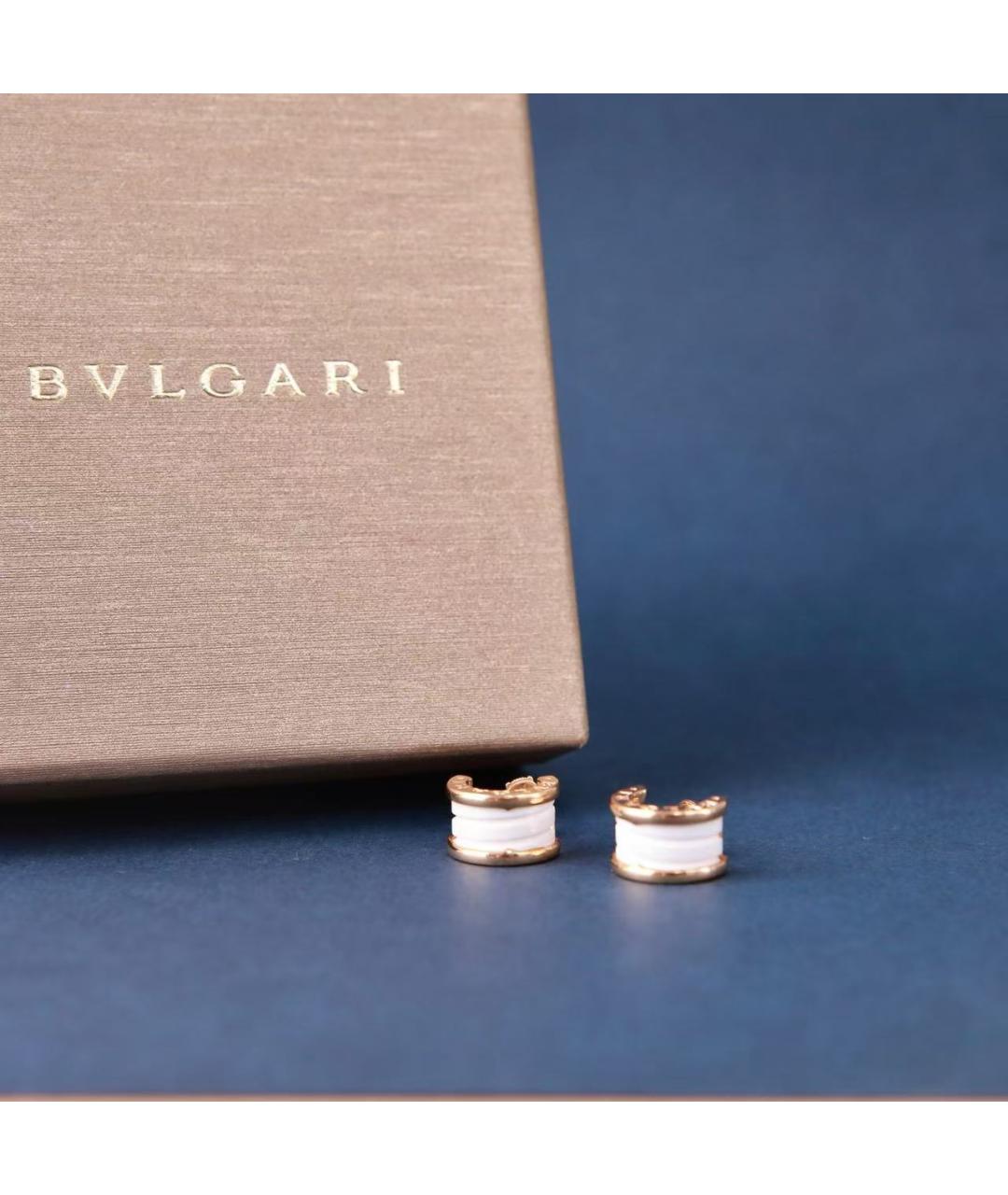 BVLGARI Золотые серьги из розового золота, фото 4