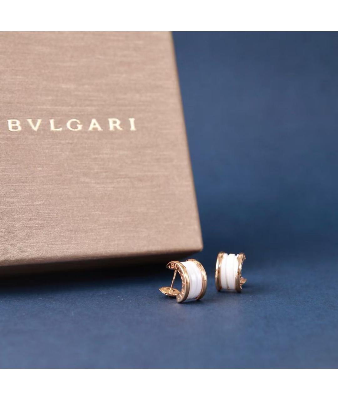 BVLGARI Золотые серьги из розового золота, фото 2