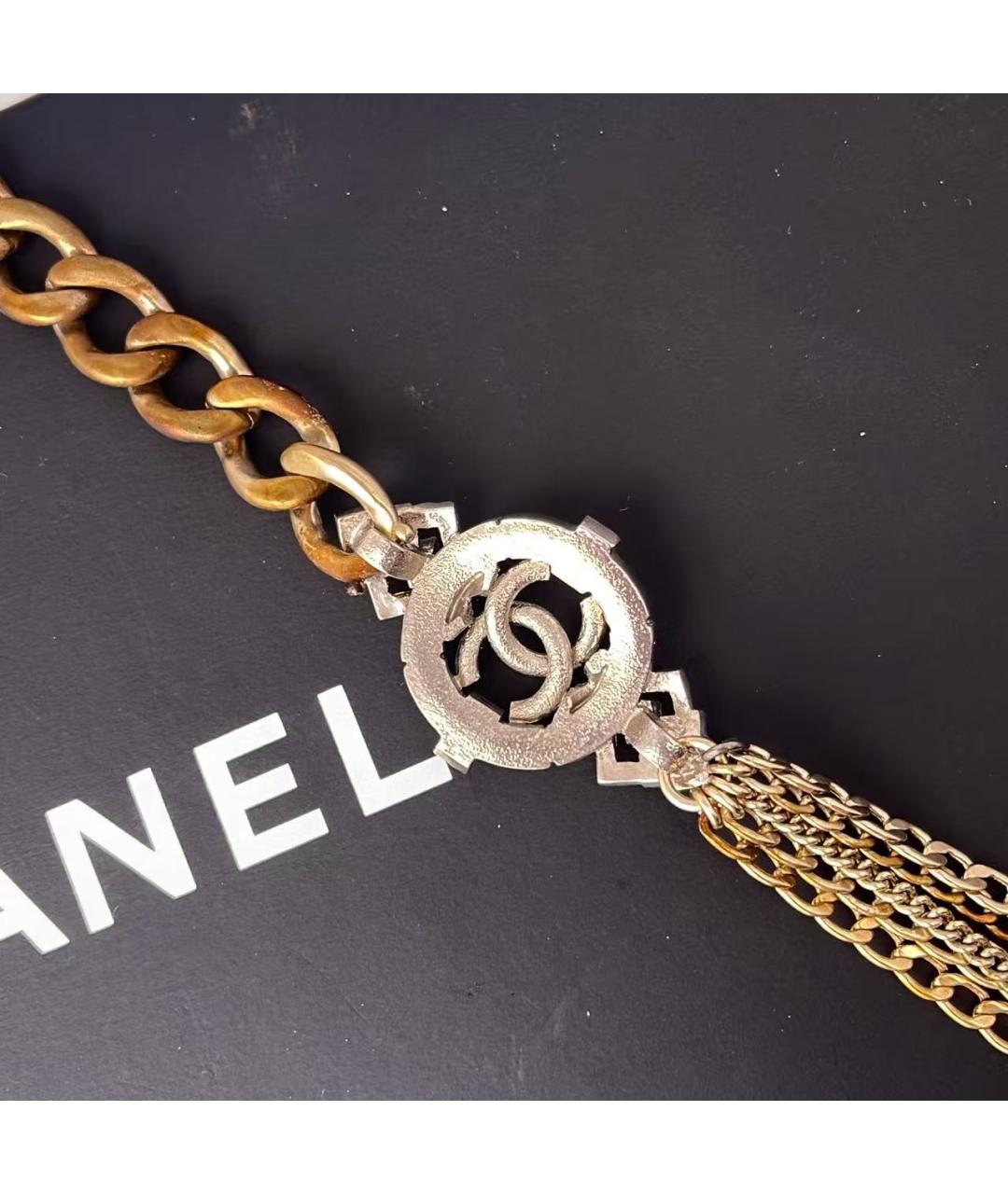 CHANEL Золотое металлическое колье, фото 4