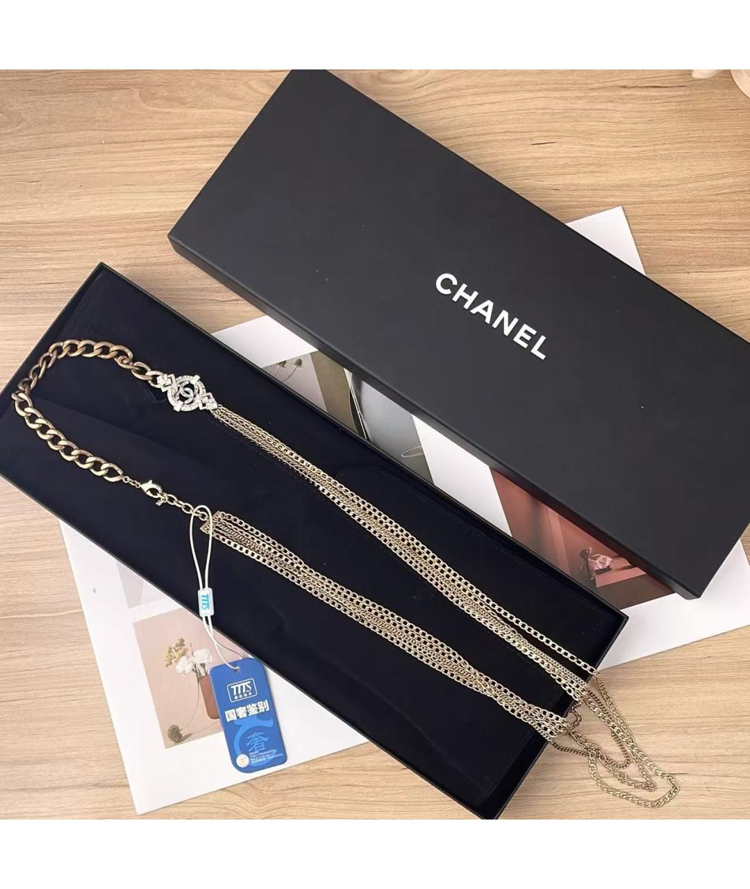 CHANEL Золотое металлическое колье, фото 8