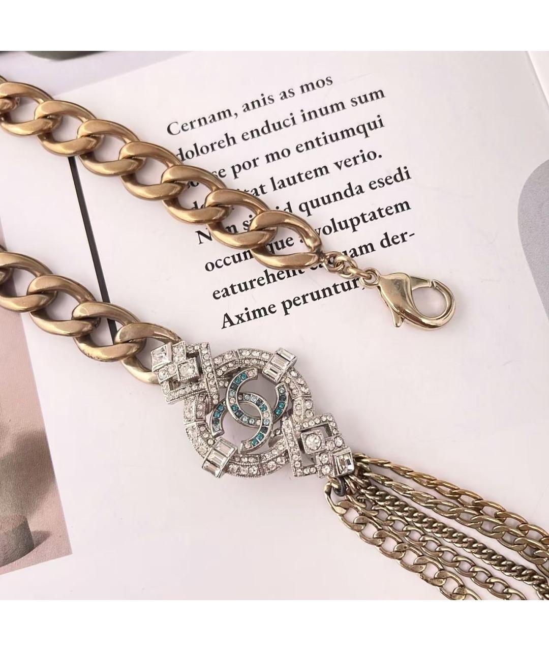 CHANEL Золотое металлическое колье, фото 2