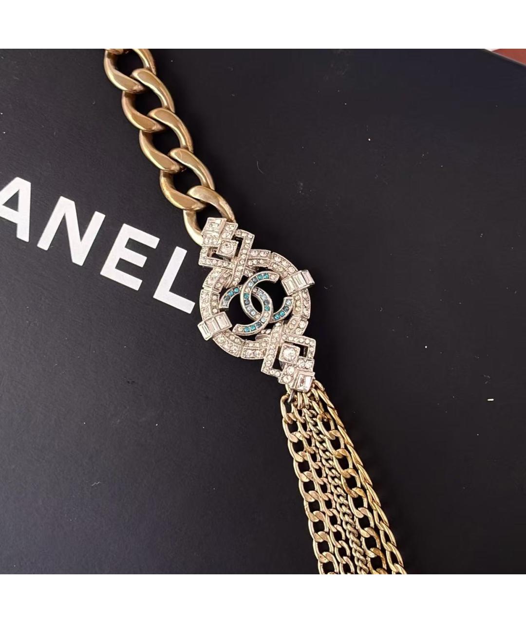 CHANEL Золотое металлическое колье, фото 3