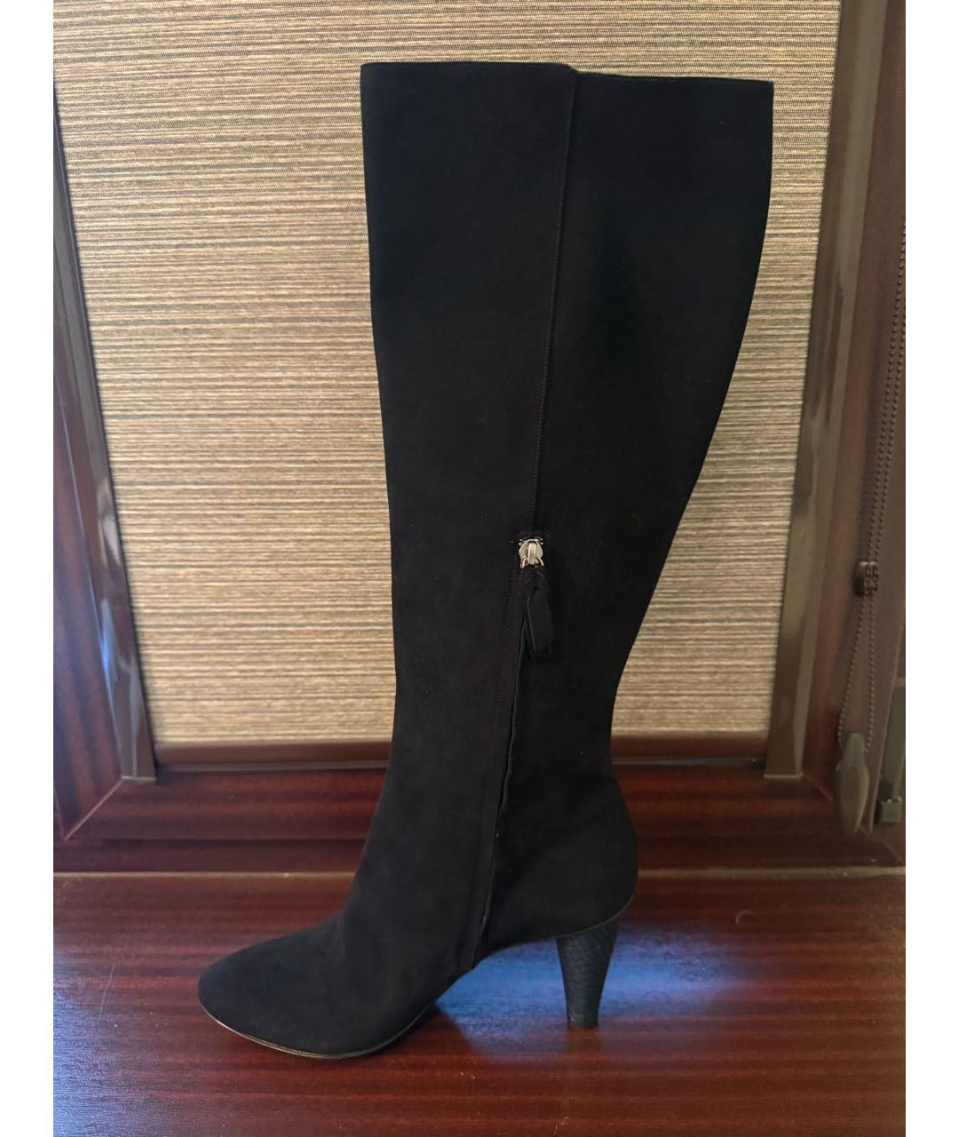 POLLINI Черные замшевые сапоги, фото 2