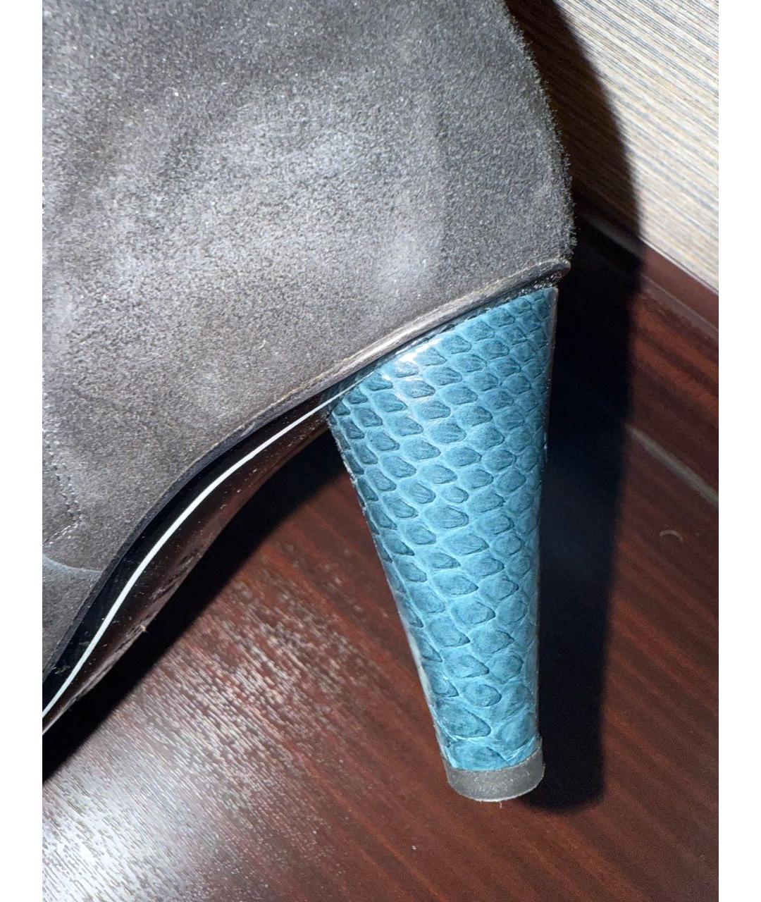 POLLINI Черные замшевые сапоги, фото 4