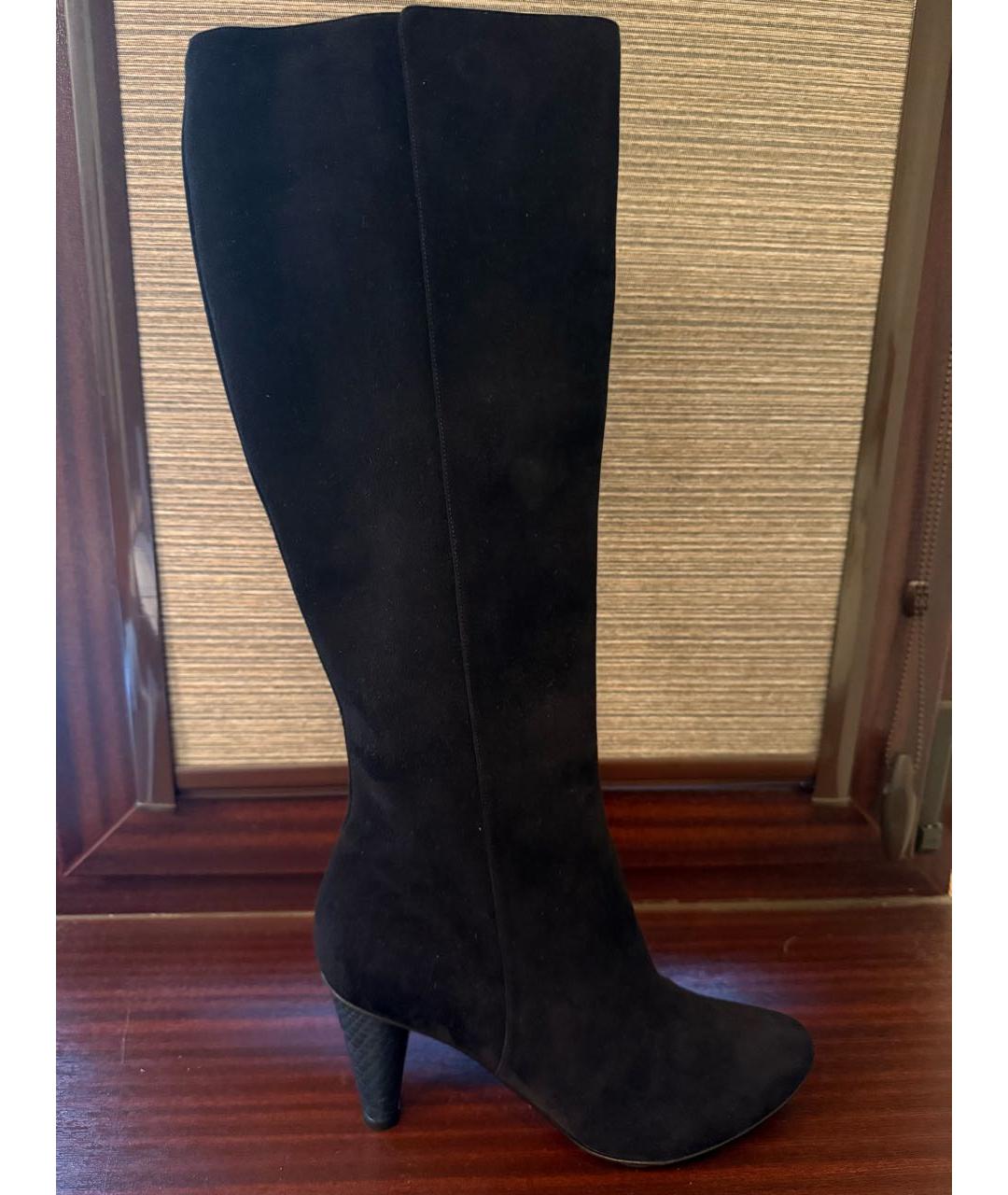 POLLINI Черные замшевые сапоги, фото 5