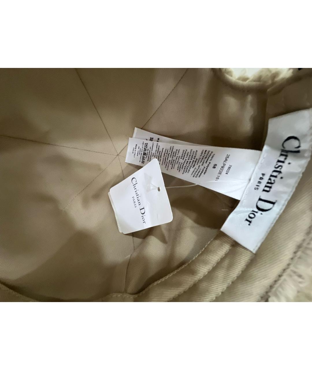 CHRISTIAN DIOR Бежевая кепка, фото 6