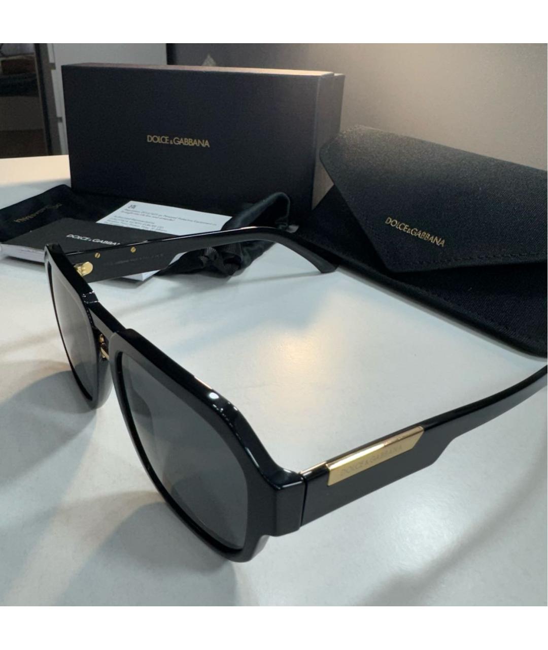 DOLCE&GABBANA Черные солнцезащитные очки, фото 2