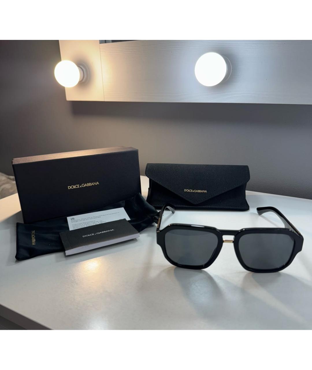 DOLCE&GABBANA Черные солнцезащитные очки, фото 5