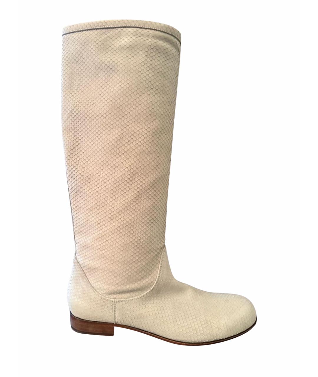 POLLINI Серые замшевые сапоги, фото 1