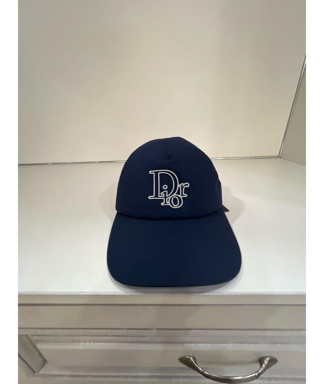 CHRISTIAN DIOR Темно-синяя хлопковая кепка/бейсболка, фото 4