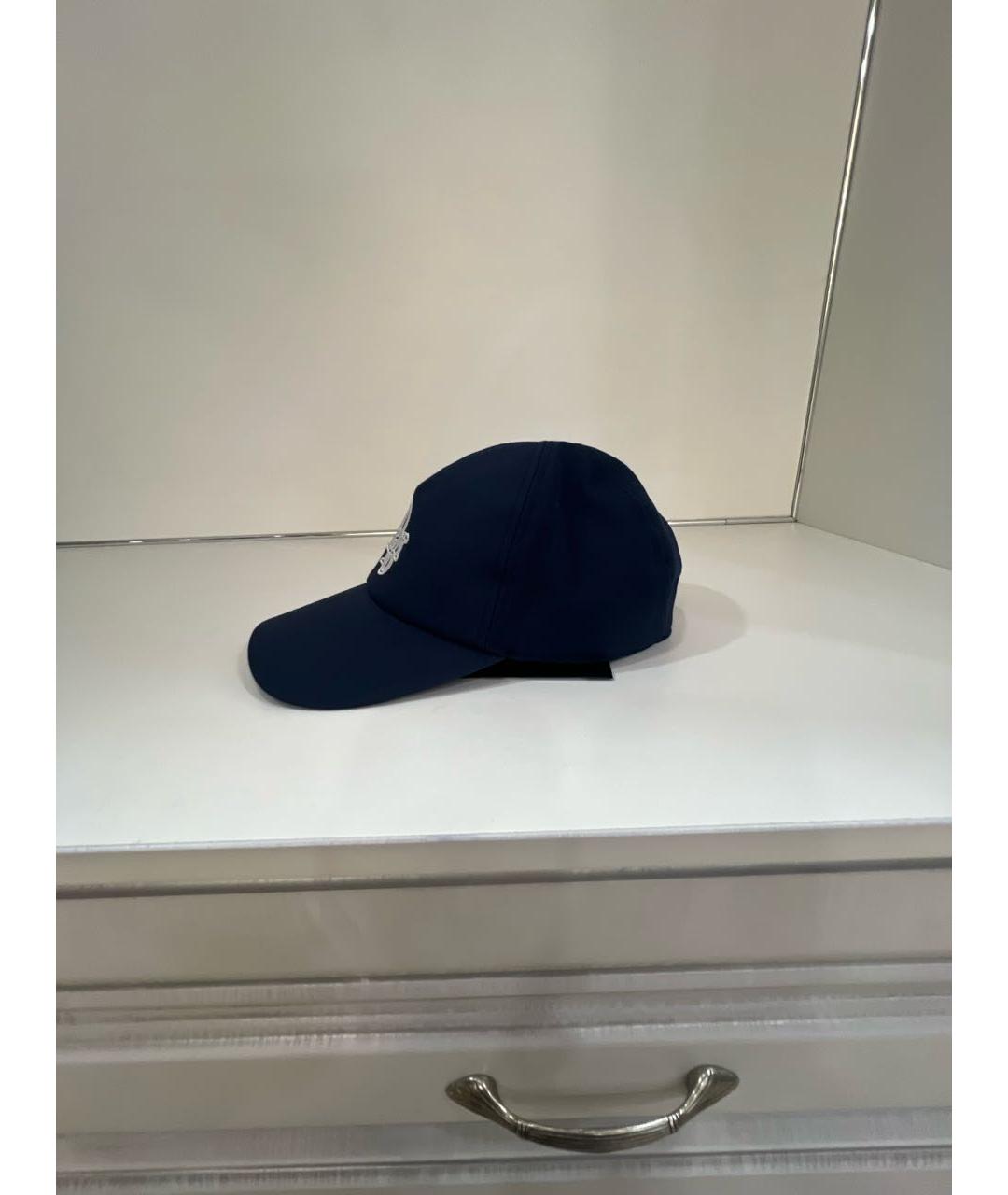CHRISTIAN DIOR Темно-синяя хлопковая кепка/бейсболка, фото 3