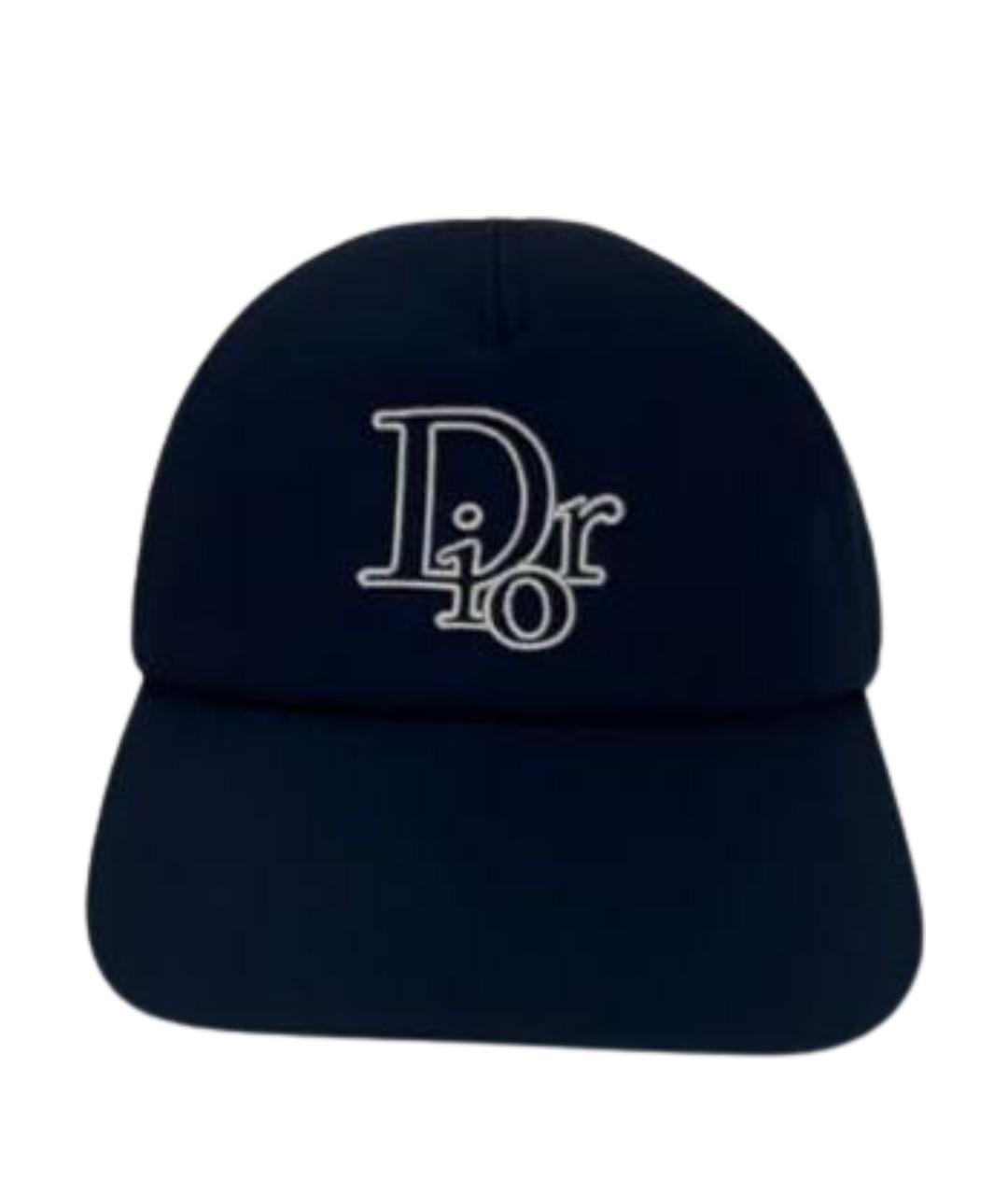CHRISTIAN DIOR Темно-синяя хлопковая кепка/бейсболка, фото 1