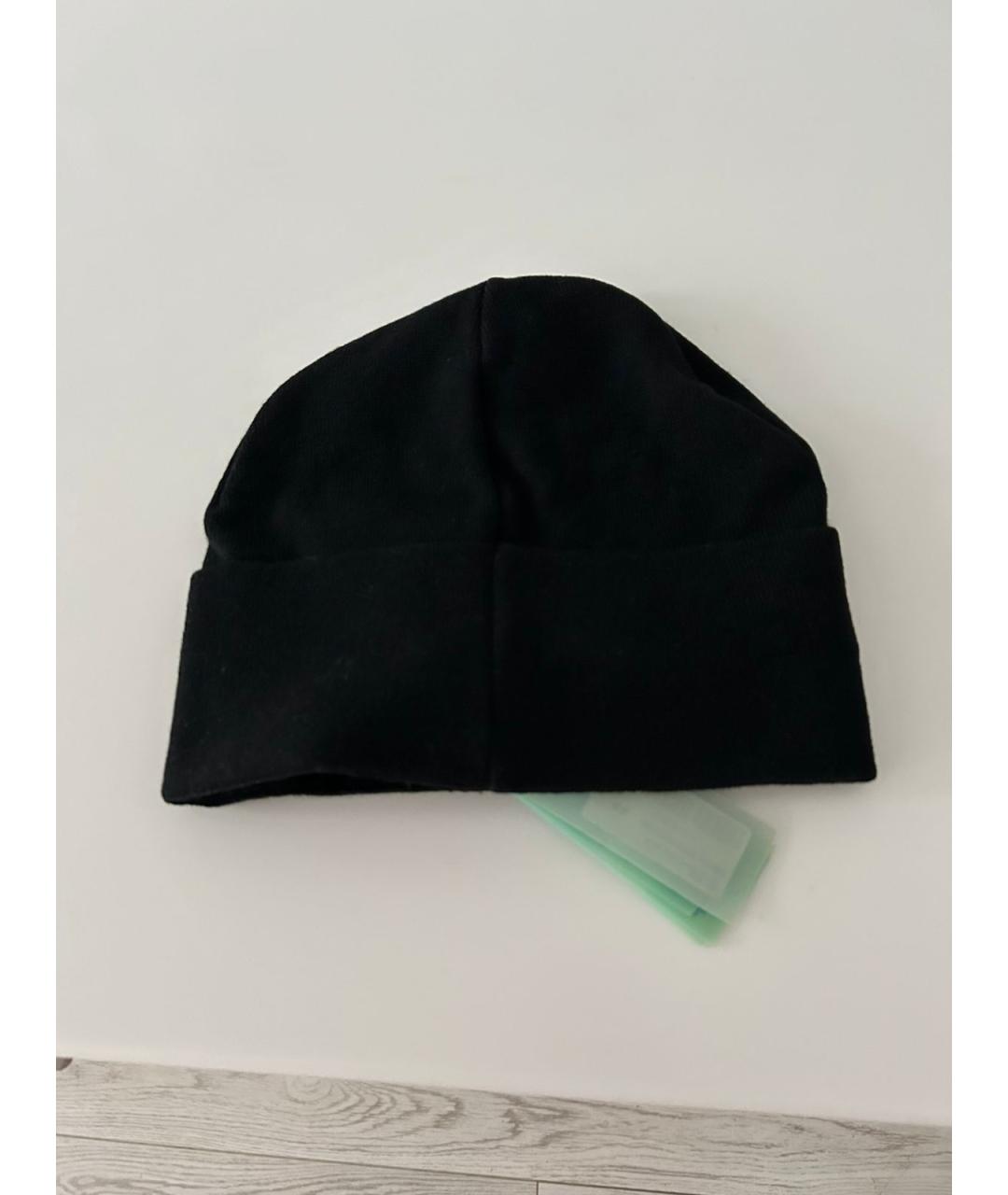 OFF-WHITE Черная шерстяная шапка, фото 2