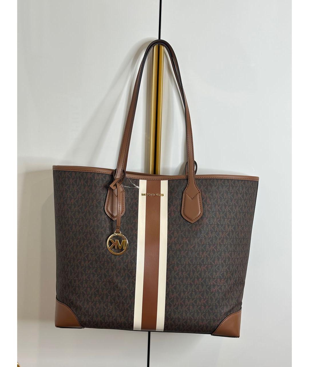 MICHAEL KORS Коричневая дорожная/спортивная сумка из искусственной кожи, фото 8