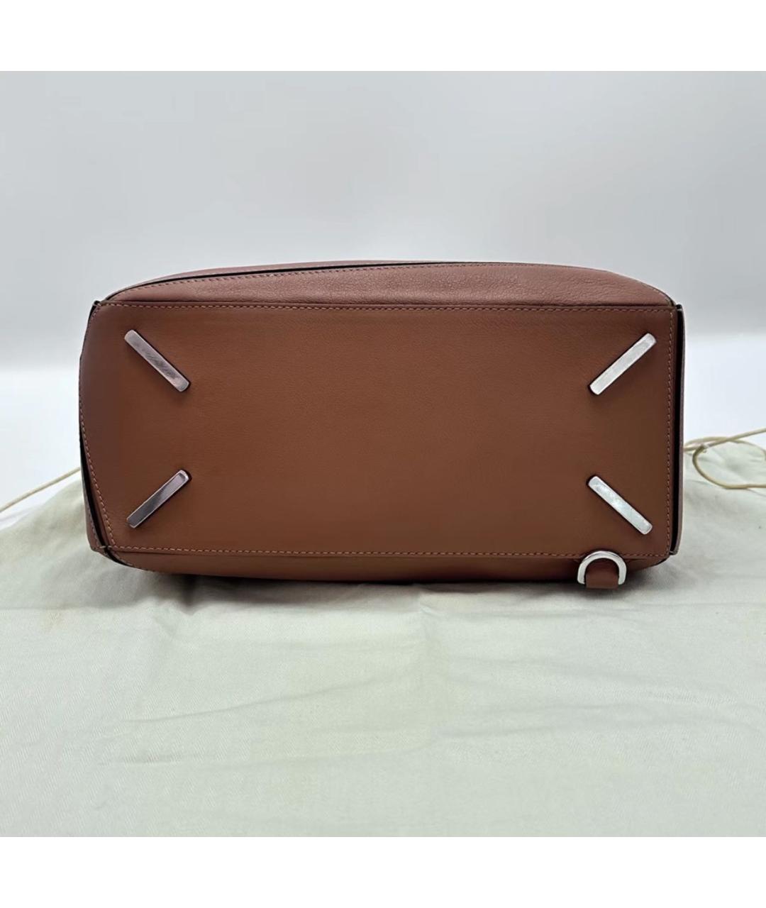 LOEWE Коричневая кожаная сумка тоут, фото 5