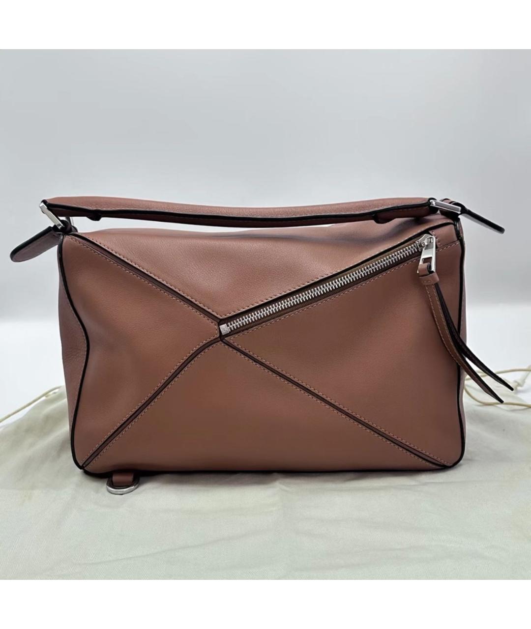 LOEWE Коричневая кожаная сумка тоут, фото 2