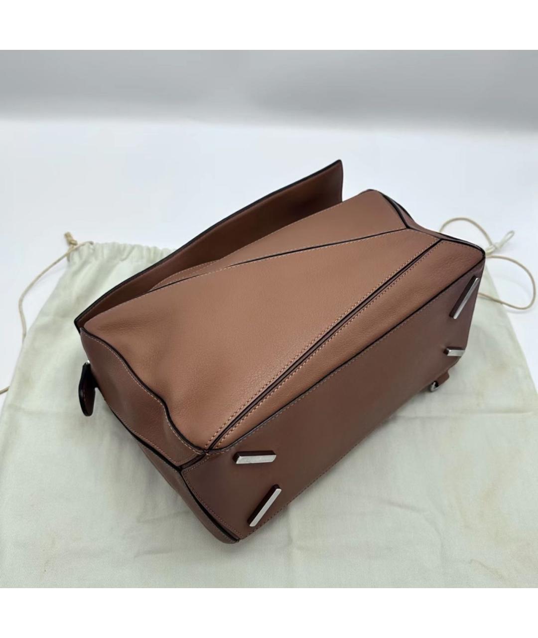 LOEWE Коричневая кожаная сумка тоут, фото 3