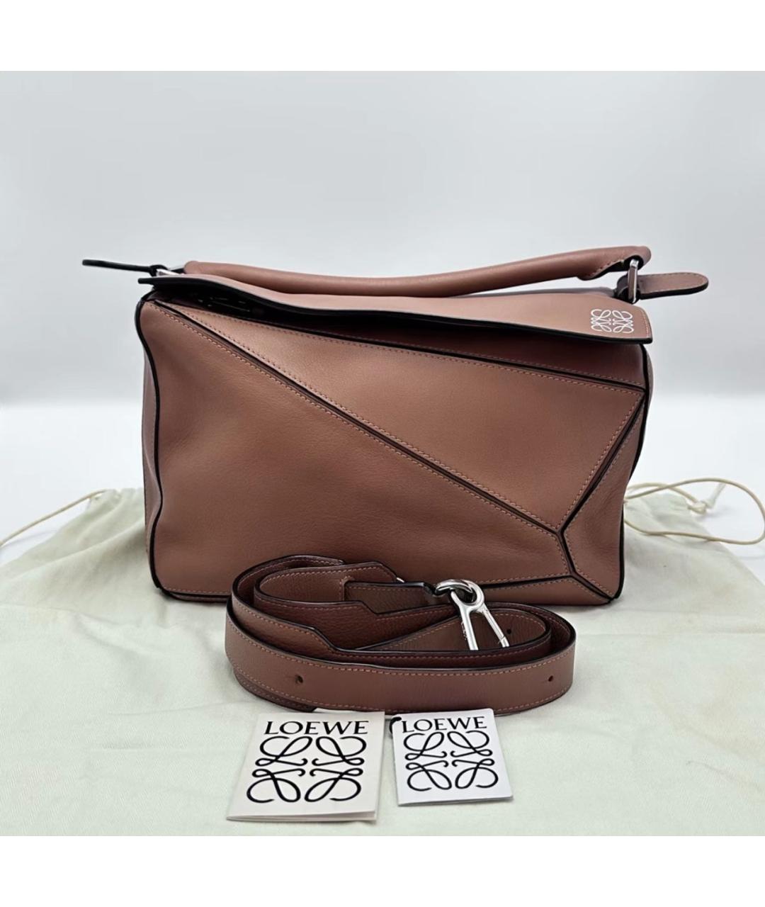 LOEWE Коричневая кожаная сумка тоут, фото 7