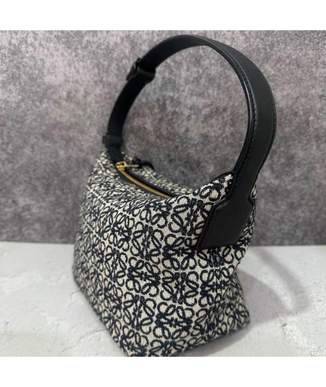 LOEWE Черная кожаная сумка тоут, фото 4