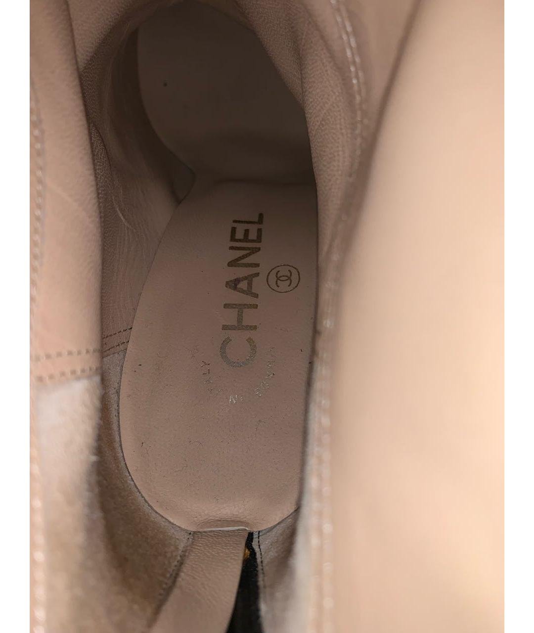 CHANEL Черные кожаные сапоги, фото 7