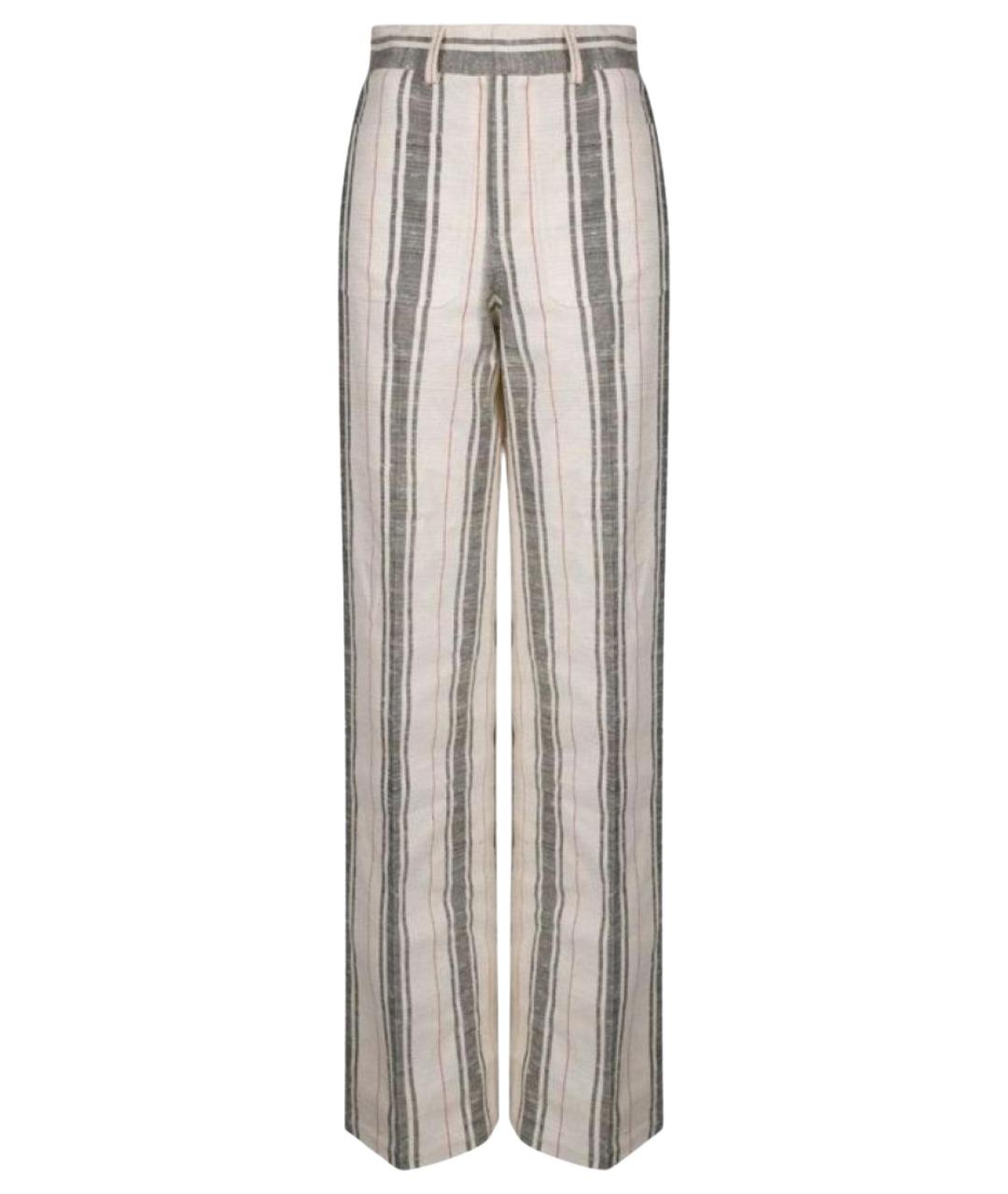 CHRISTIAN DIOR Белые хлопковые прямые брюки, фото 1