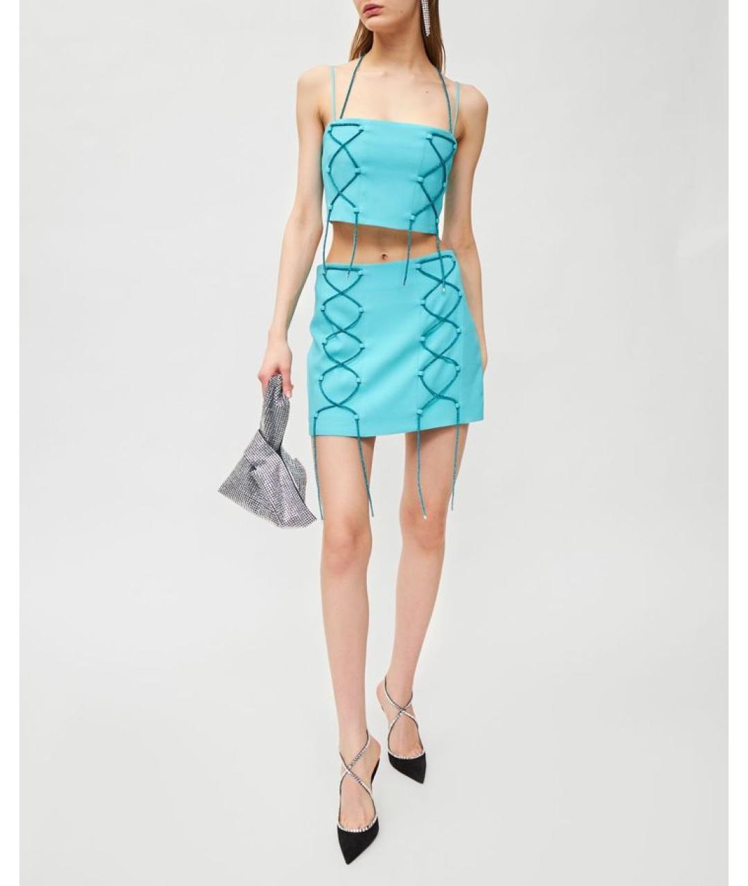 GIUSEPPE DI MORABITO Голубая вискозная майка, фото 2