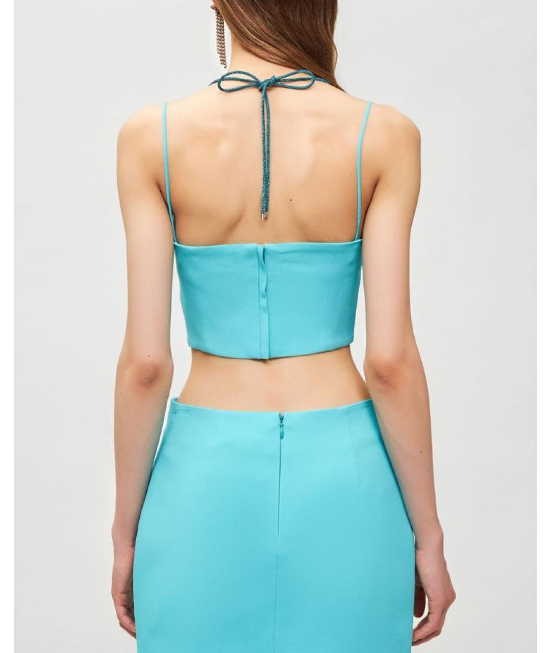 GIUSEPPE DI MORABITO Голубая вискозная майка, фото 4