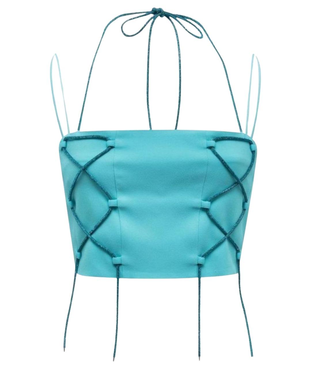 GIUSEPPE DI MORABITO Голубая вискозная майка, фото 1