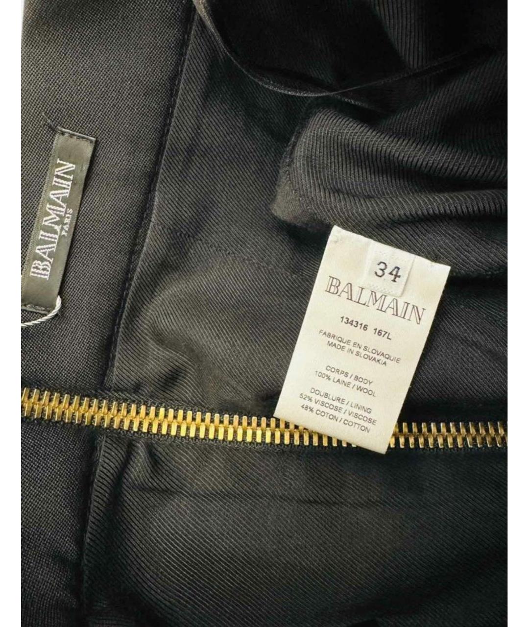 BALENCIAGA Черная шерстяная юбка мини, фото 4