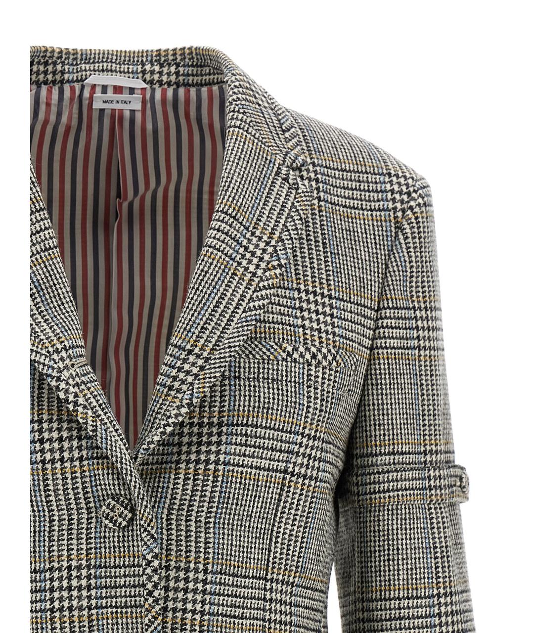 THOM BROWNE Серый шерстяной жакет/пиджак, фото 3