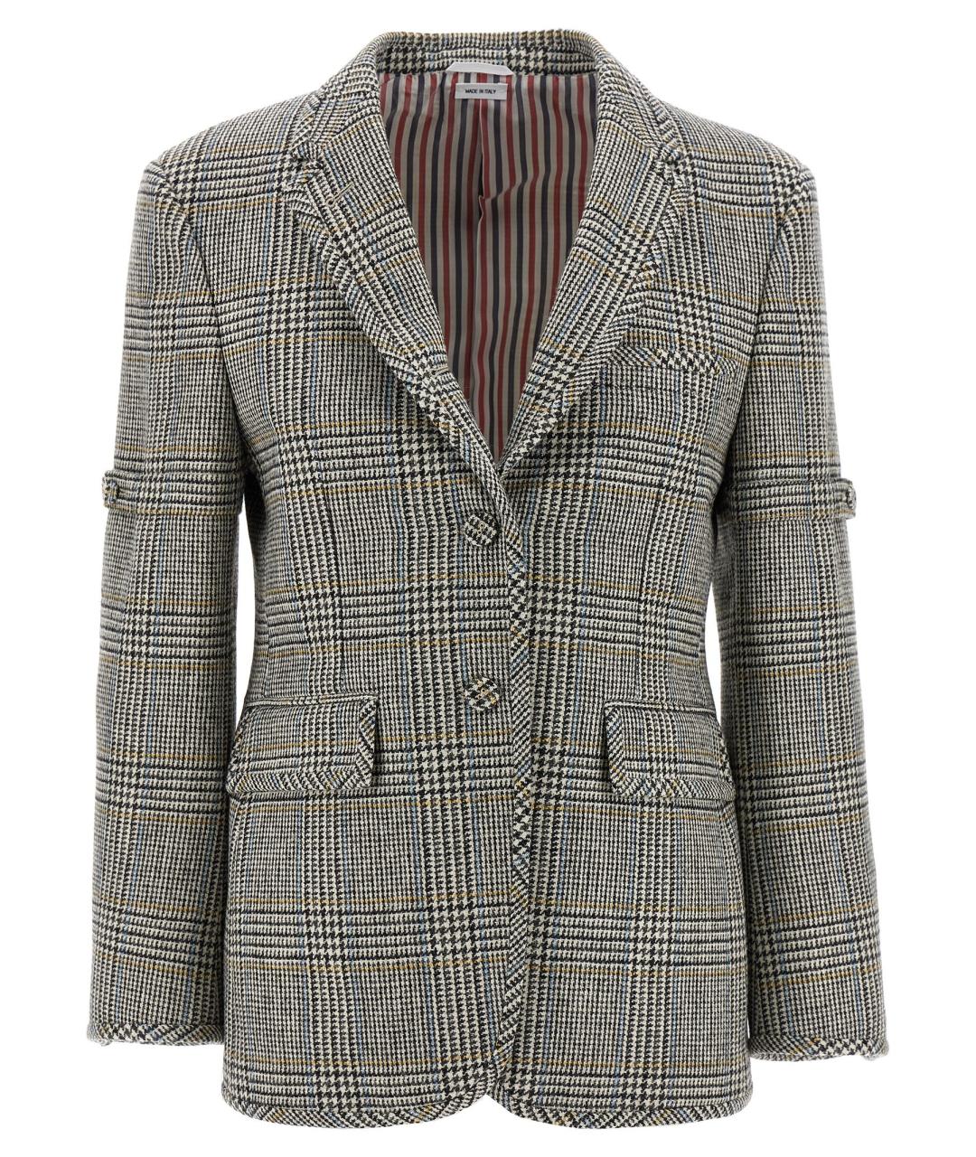 THOM BROWNE Серый шерстяной жакет/пиджак, фото 1