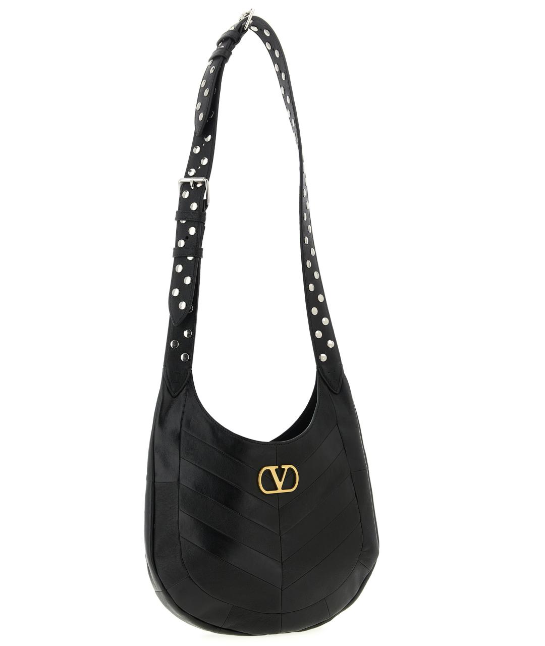 VALENTINO Черная кожаная сумка через плечо, фото 3