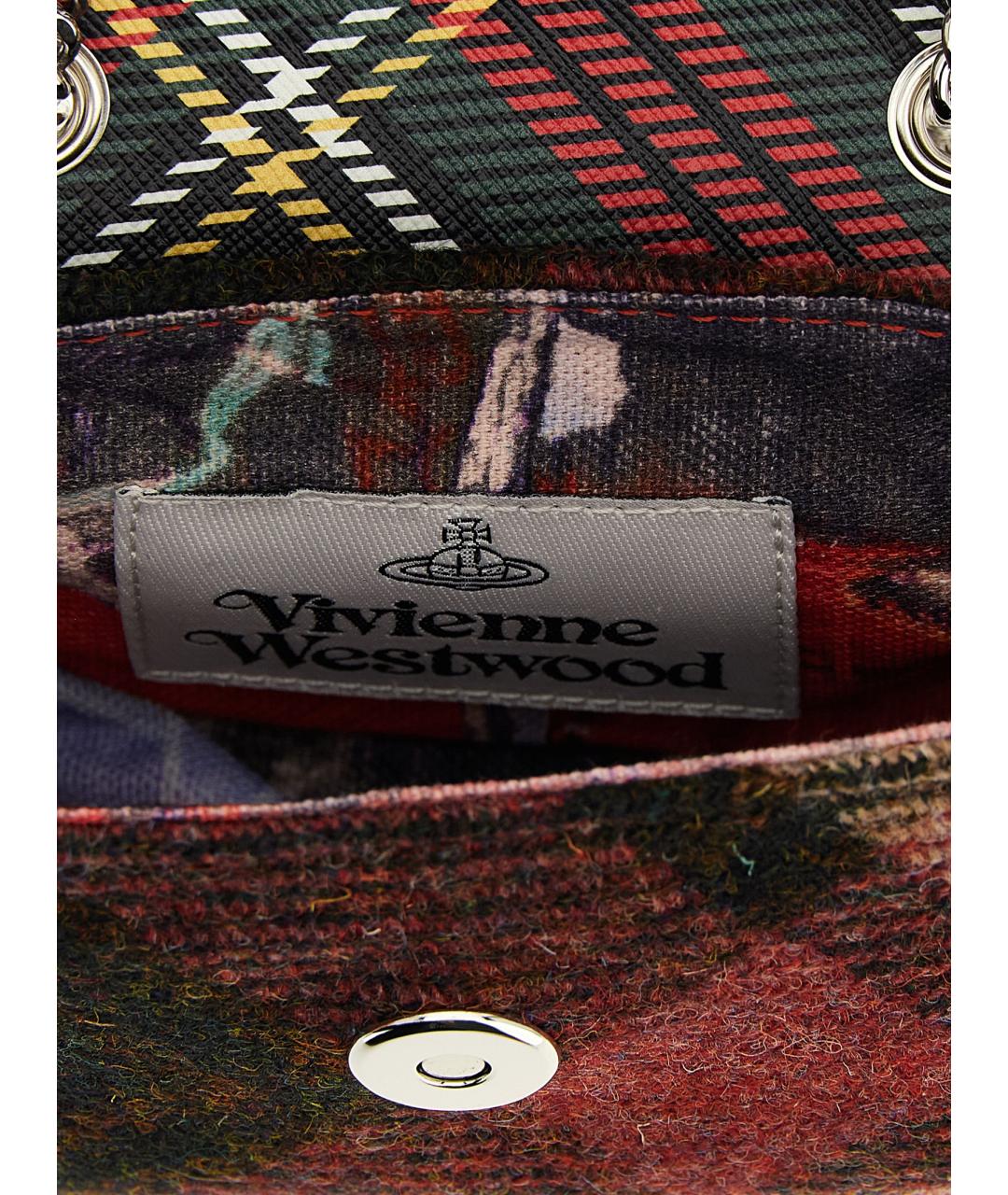 VIVIENNE WESTWOOD Мульти шерстяная сумка через плечо, фото 4