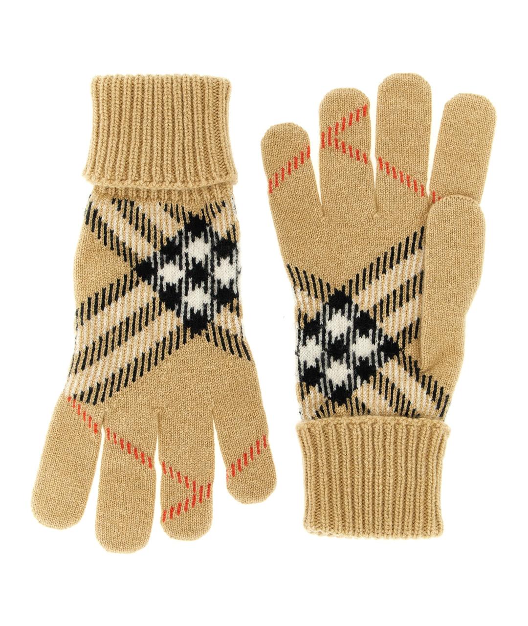 BURBERRY Мульти шерстяные перчатки, фото 1