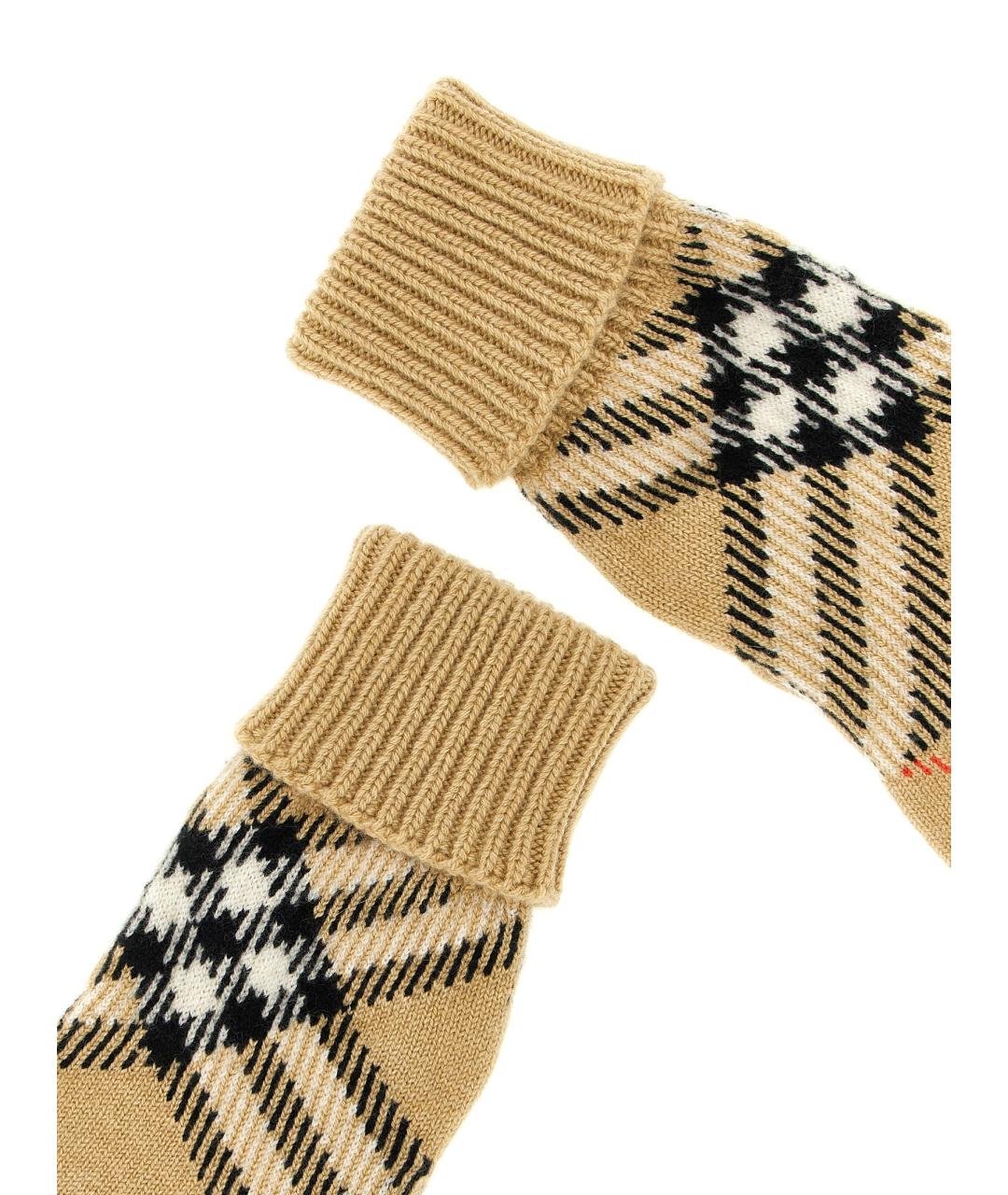 BURBERRY Мульти шерстяные перчатки, фото 3