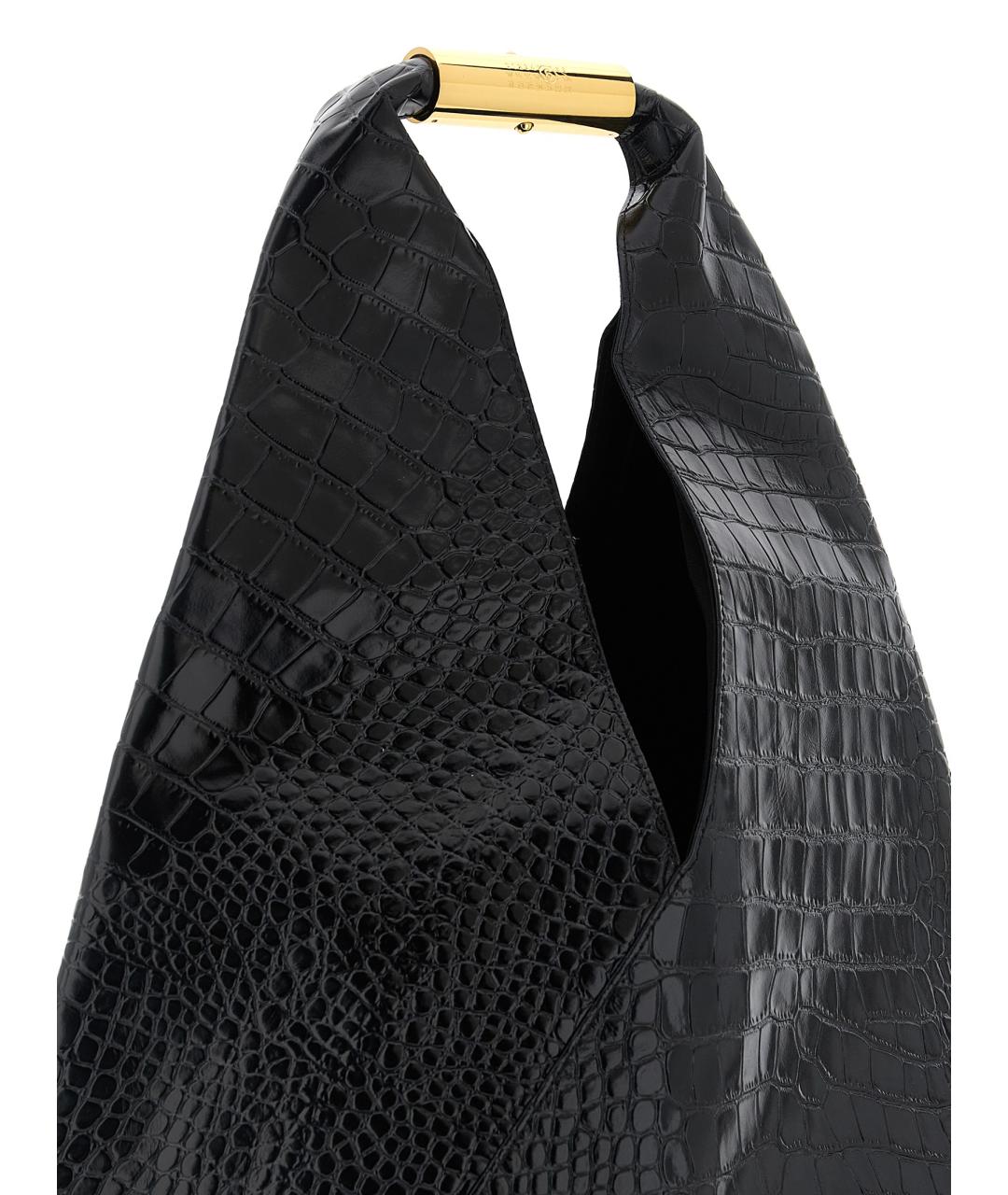 MM6 MAISON MARGIELA Черная кожаная сумка через плечо, фото 3