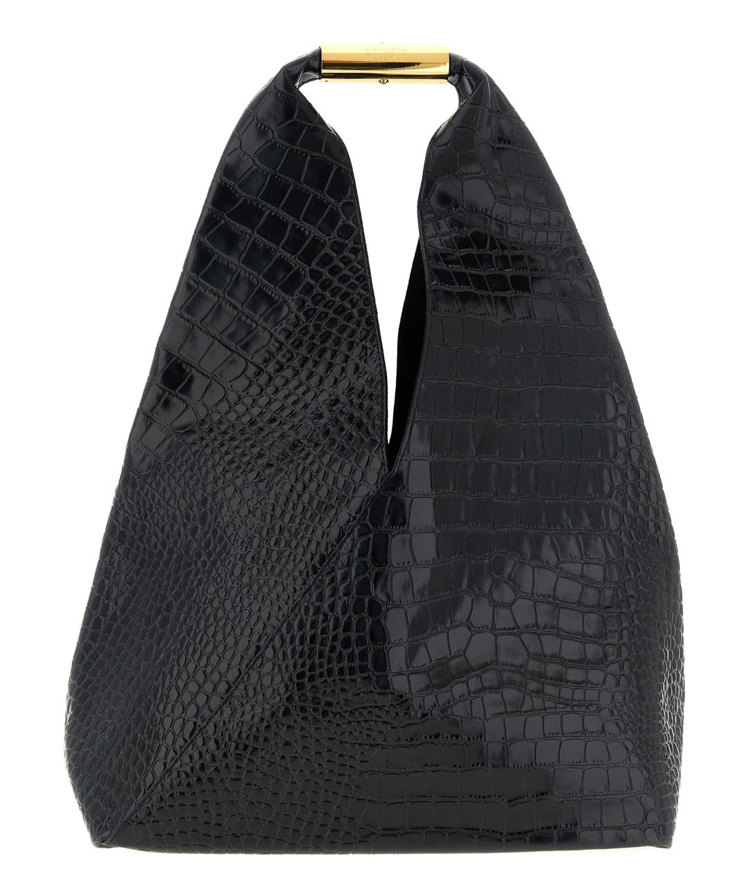 MM6 MAISON MARGIELA Черная кожаная сумка через плечо, фото 1