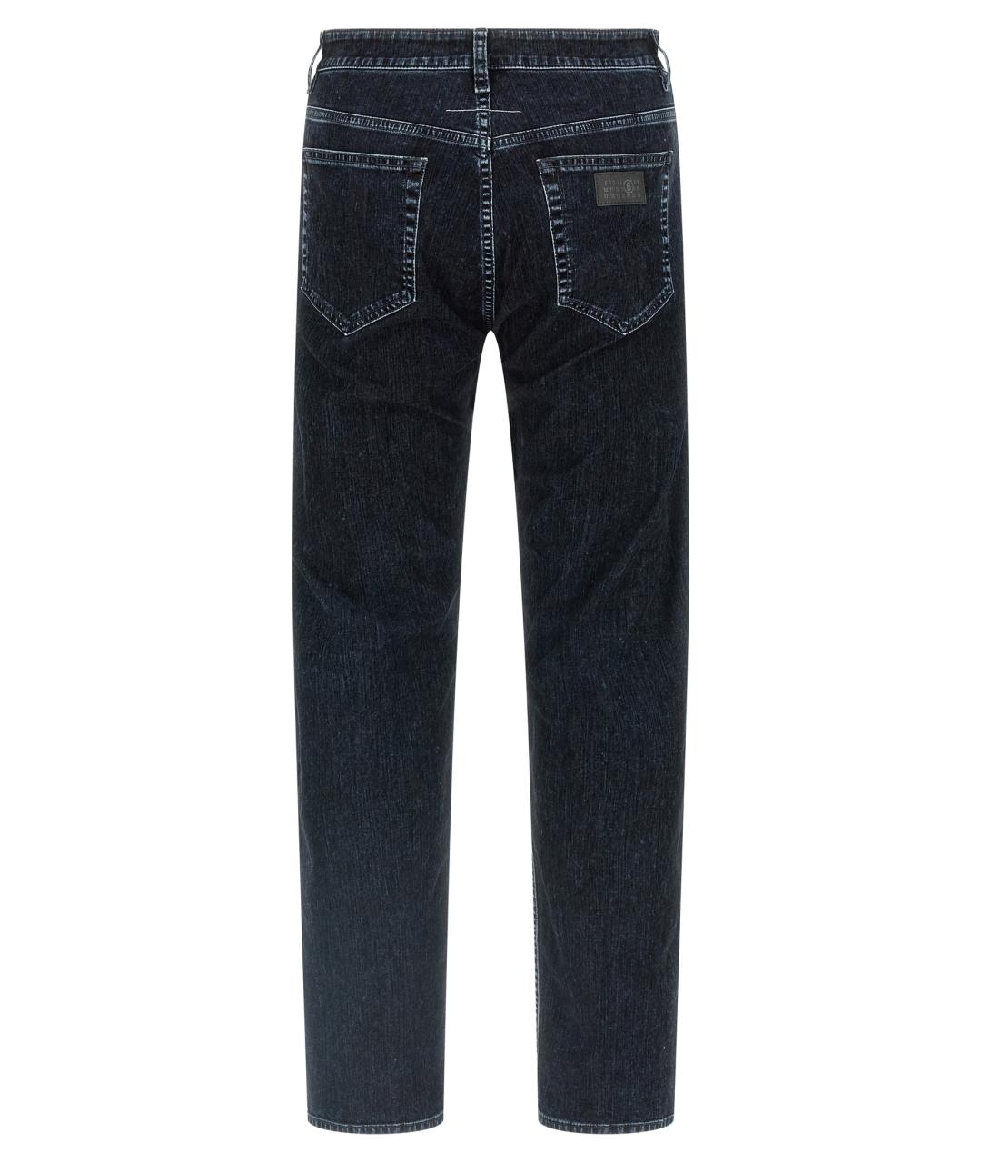 MM6 MAISON MARGIELA Синие хлопковые прямые джинсы, фото 2