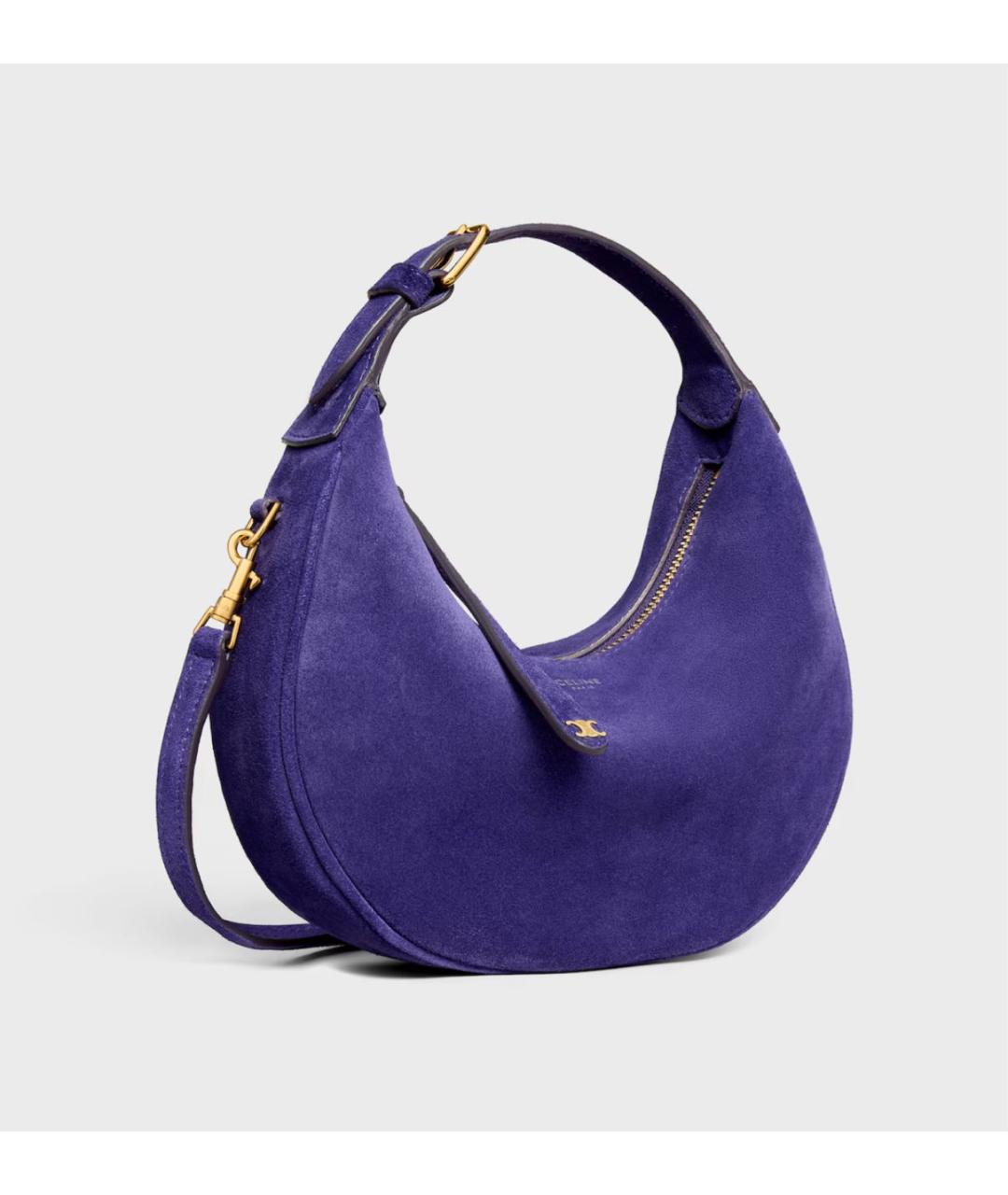 CELINE Фиолетовая замшевая сумка через плечо, фото 2