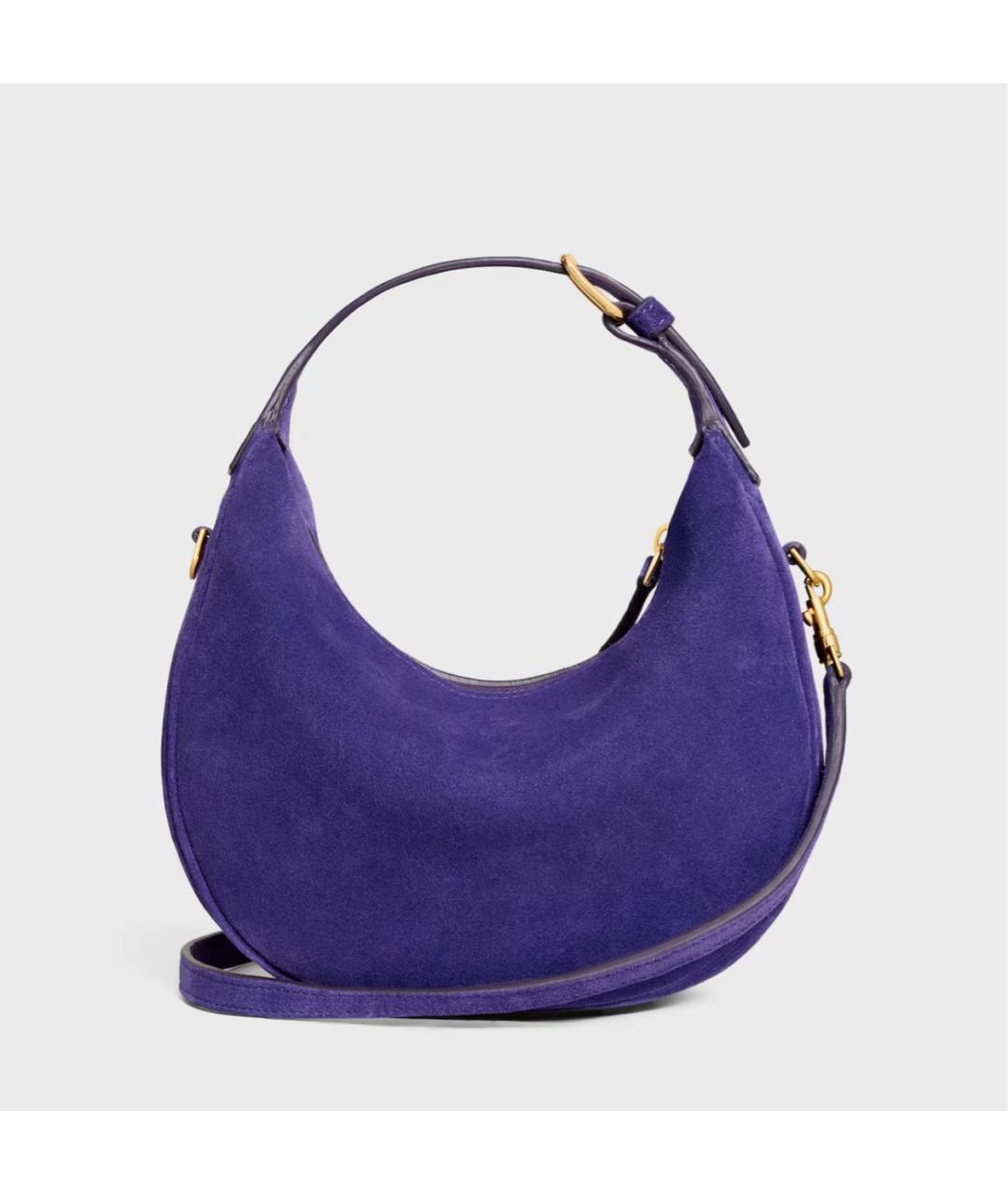 CELINE Фиолетовая замшевая сумка через плечо, фото 3