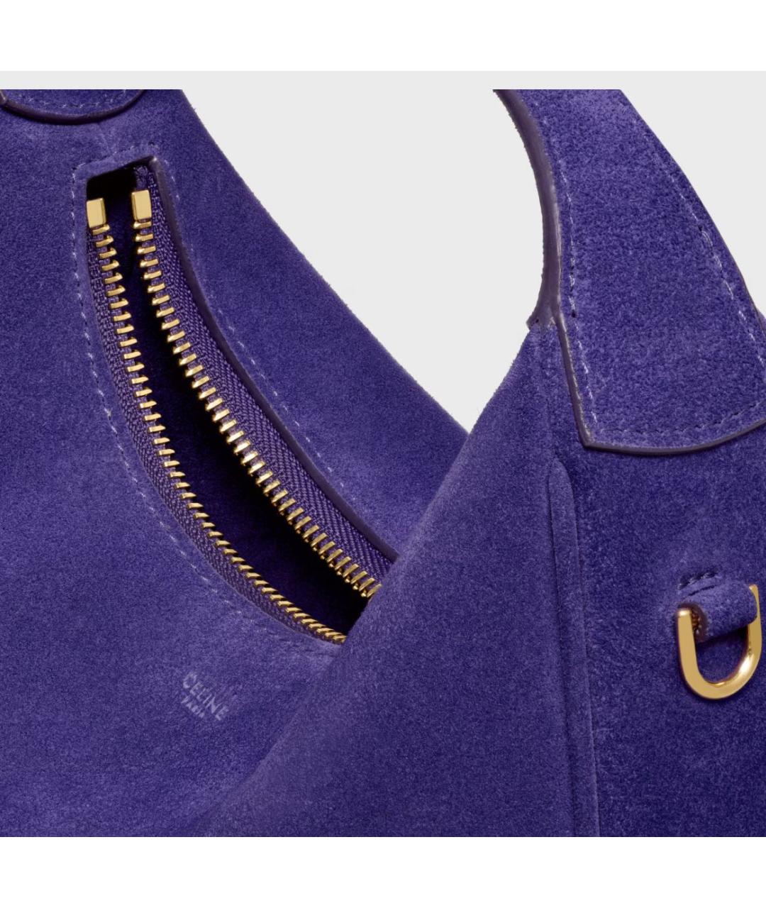 CELINE Фиолетовая замшевая сумка через плечо, фото 4